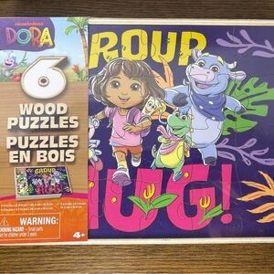 Nickelodeon Dora the Explorer Wood Puzzles - Purple and Green